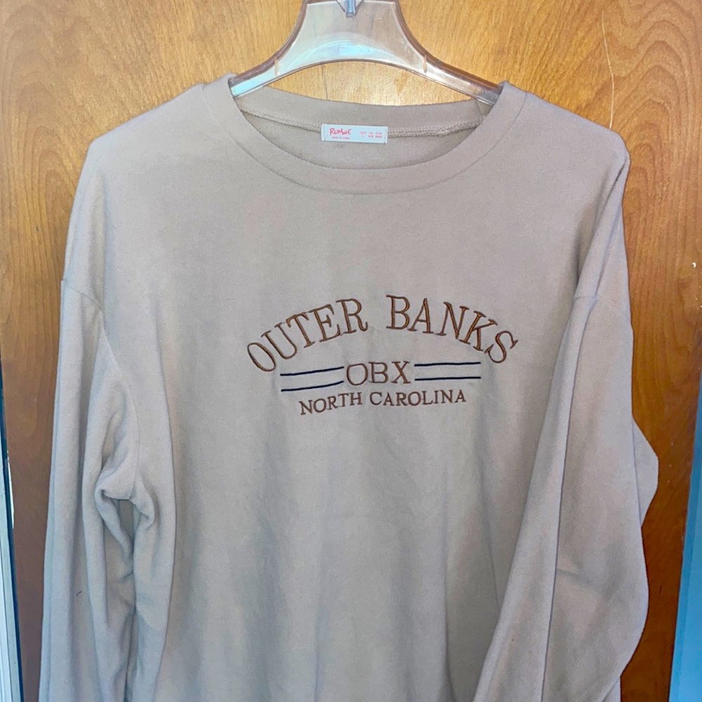 Outer banks fleece crew neck sweatshirt